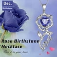 thumbnail image 5 of Beautlace Rose Love Neckalce,925 Sterling Silver Birthstone Pendant Necklace Jewelry Birthday Christmas Valentines Mother's Day Gifts for Women Mom, 5 of 12
