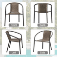 thumbnail image 3 of Gaildon Pack Medium Brown Rattan Indoor-Outdoor Restaurant Stack Chair | Versatile and Stylish Seating, 3 of 6