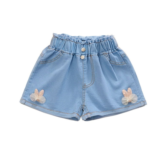 Odeerbi 4-13 Años Niñas Verano Pantalón Vaquero Corto Pantalón Vaquero Corto Casual