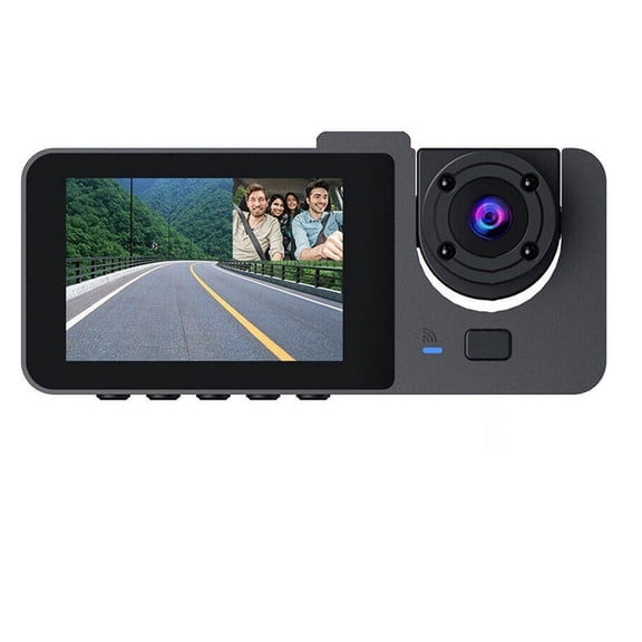 1080P FHD WiFi Dual-Lens Dash Cam with Infrared Night Vision, Parking Monitor, Loop Recording & App Control