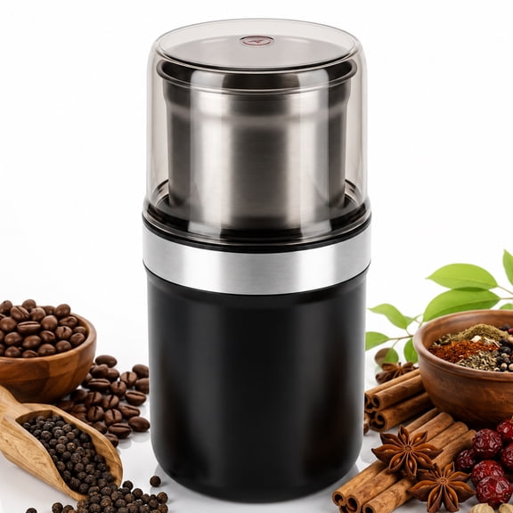 M Buder Electric Coffee Grinder, Spice Grinder with Stainless Steel 2 Blades, Electric Grinder For Coffee, Spices, Herbs & Garlic
