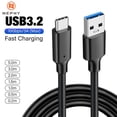thumbnail image 2 of USB3.2 10Gbps Cable USB Type A to USB C 3.2 Gen2 Cable Data Transfer USB C SSD Hard Disk Cable 3A 60W QC 3.0 Fast Charging 3m 5m Black 3m, 2 of 6