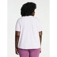 thumbnail image 4 of Terra & Sky Women's Plus Size Crewneck Tee with Short Sleeves, Sizes 0X-5X, 4 of 5
