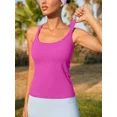 thumbnail image 2 of ANFERRY Womens Workout Tank Tops Ribbed Built in Bra Athletic Shirts Scoop Neck Racerback Yoga Camisoles, 2 of 7