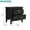 Black, variant on TUHOME Amara Tall Nightstand, 24" Bedside Table with 2 Drawers, Tapered Legs, Engineered Wood, Black/White
