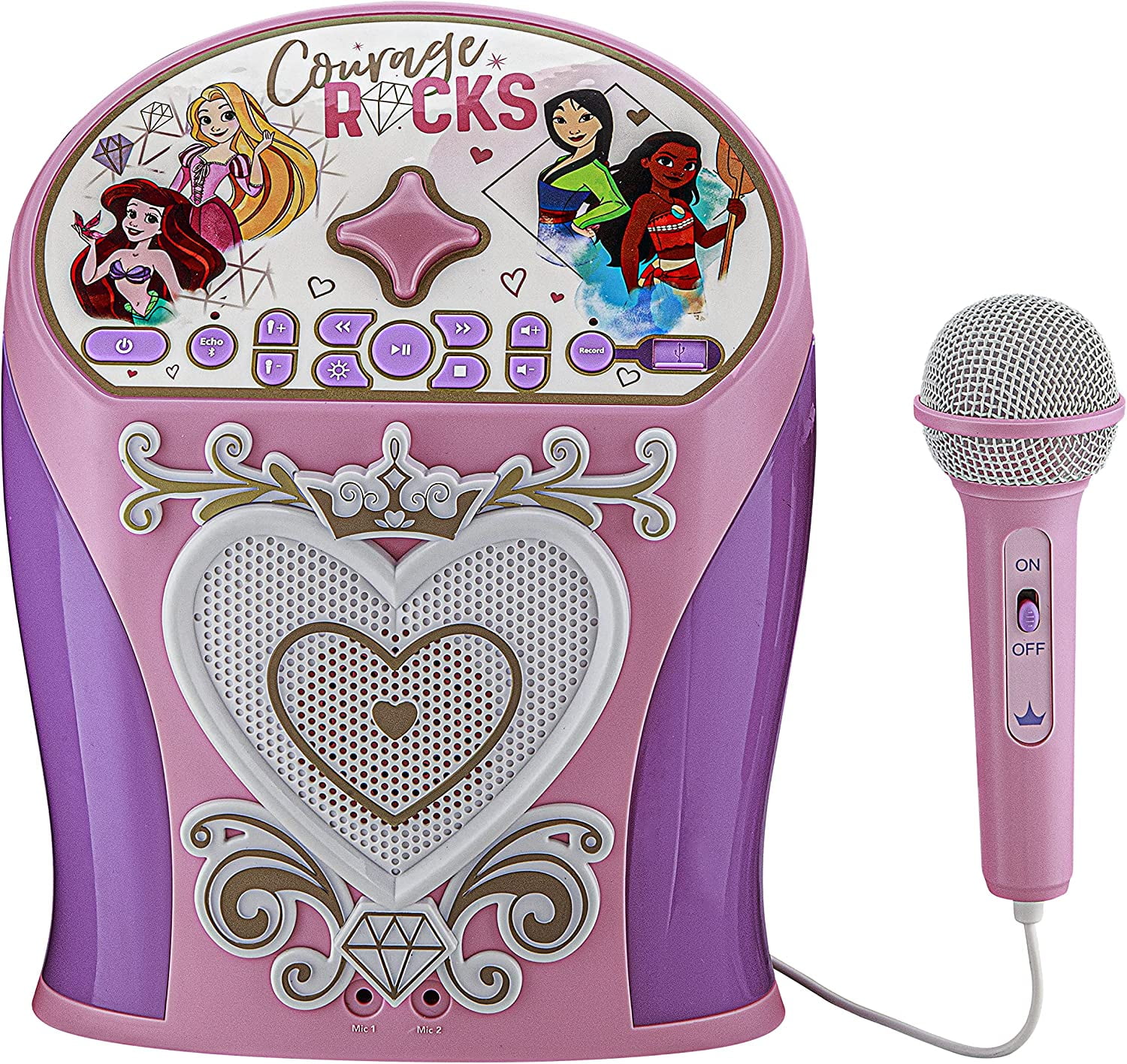 Disney Princess Bluetooth Karaoke Machine with EZ Link Technology