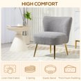 thumbnail image 4 of HOMCOM Accent Chair Side Chair for Living Room with Legs Charcoal Grey, 4 of 10