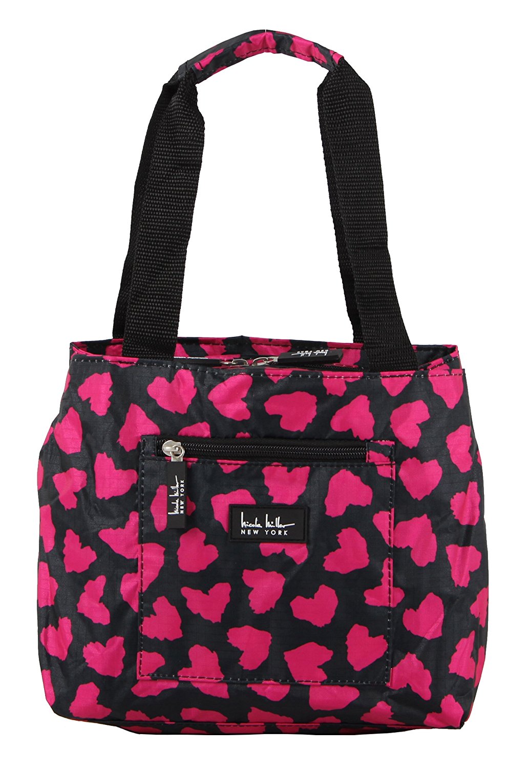 Nicole Miller Of New York Insulated Lunch Cooler Hot Pink Black 11 Nicole Miller Of New York Insulated Lunch Cooler Hot Pink Black 11 Inch Tote