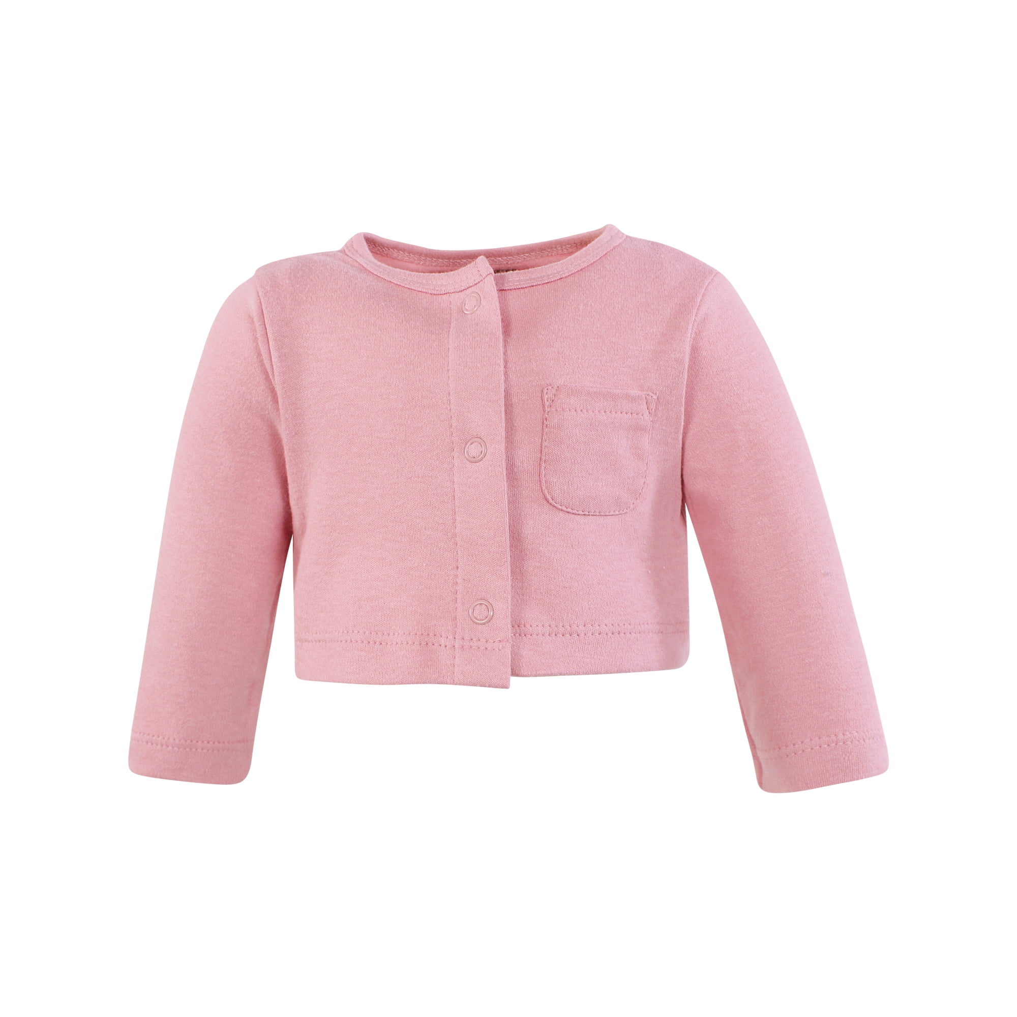 Hudson Baby Infant and Toddler Girls Cotton Dress and Cardigan Set, Mauve Modern Botanical, 3T