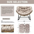 thumbnail image 2 of Thickened Waterproof Papasan Rocking Chair Cushion – 6.3'' Egg Chair Cushions with Secure Ties, Fade-Resistant & Weatherproof for Indoor/Outdoor Use , Fits Rattan Wicker Hammock Chairs (Only Cushion), 2 of 7