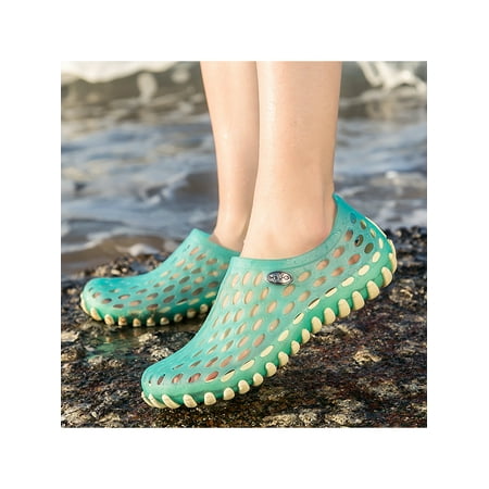 

UKAP Womens Mens Summer Hollow Out PVC Flats Comfort Hole Sandals Pool Beach Shoes Lightweight
