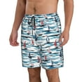 thumbnail image 2 of Logiee Boat In Ocean Print Mens Swim Trunks Quick Dry Board Shorts,Breathable Hawaii Beach Shorts Swimwear Bathing Suits-Large, 2 of 6