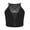 Black, variant on Women's Halter Tops Sheer Mesh Criss Cross Bralette - Wireless Light Support Bra, Sexy Summer Beach Top