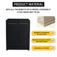thumbnail image 2 of 24 Inch Freestanding Bathroom Vanity (without Top Sink), Black Chestnut, 2 of 11