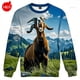 thumbnail image 1 of Sudadera con capucha con estampado 3D de cabras gritando de Harajuku, sudadera con cuello redondo con gráfico de ovejas, sudadera con capucha divertida para niños, sudadera con cuello redondo, 1 of 5