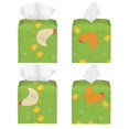thumbnail image 2 of Lsque Funny Chicken Printed Tissue Box Cover Holder, Facial Paper Organizer Dispenser,Square with Bottom Belt, PVC Leather Decorative Organizer, 2 of 8