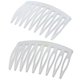thumbnail image 1 of Camila Paris CP3108 Peine lateral para el cabello francés, pequeño, curvo, blanco, con torcedura francesa, peines decorativos de sujeción fuerte, pinzas para el cabello para mujeres, moño, moño, peina, 1 of 5