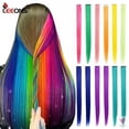 thumbnail image 2 of Clip-In Ombre Hair Extensions for Women & Girls in Pure Color - Straight Long Synthetic 2 Tone Hair Pieces, 2 of 84