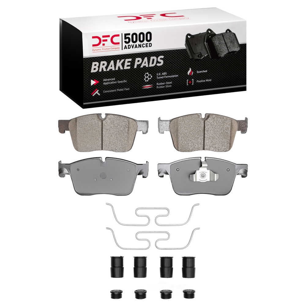 Dynamic Friction Company 1551-1861-01 DFC 5000 Advanced Brake Pads - Ceramic and Hardware Kit - OE