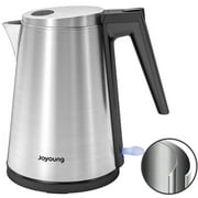 JOYOUNG Electric Kettle Stainless Steel Kettle Double Layer Hot Water Kettle Electric BPA-free Electric Water Kettle 1.5L STRIX Anti Scald