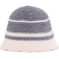 thumbnail image 2 of CoCopeaunts Bucket Hats for Womens Four Seasons Fashion Stripe Vintage Foldable Knitting Hat for Gift Sun Protection Keep Warm, 2 of 8