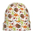 thumbnail image 7 of Naloa Thanksgiving Turkey Soft Beanie Hat, Knit Beanie Daily Beanie in Fine Knit for Women Men Winter Travel, Outdoor, 7 of 7