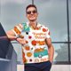 thumbnail image 4 of Fotbe Fall Pumpkins Camiseta Polo de Golf para Hombre con Estampado – Camisa Deportiva Transpirable con Cuello Abotonado-4X-Large, 4 of 6