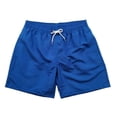 thumbnail image 3 of Fashionable Summer Swim Trunks for Men, Quick Dry Swim Shorts for Men, Swimwear, Bathing Suits, Swim Shorts with Various Colors & Designs, Quick Dry Nylon Shorts, Blue (Solid), Medium, 3 of 4