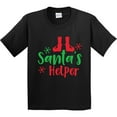 thumbnail image 3 of Inktastic Santa's Helper, Elf Shoes, Snowflakes, Christmas Youth T-Shirt, 3 of 5