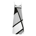 thumbnail image 5 of Lenago Robe de Maternité Grande Taille Femme Mode à Bretelles Col en V Sans Manches à Rayures Imprimées Ajustée Plage Longue Robe Été Robes de Plage en Liquidation, 5 of 5