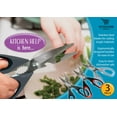 thumbnail image 3 of Premium Kitchen Shears by Better Kitchen Products, 8.5", All Purpose Stainless Steel Utility Scissors, Heavy Duty Scissors, Meat Scissors, Poultry Shears, Multipurpose(3PK-Blk/Red, Slvr/Blu, Blk/Gray), 3 of 5