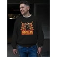 thumbnail image 2 of Nice Is Overrated Dark Christmas Humor Men's Sweatshirt, 2 of 4