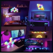 Hexagon Light Panels 8 Pack RGB LED Hexagon Wall Lights with APP & Remote Control Music Sync Lights for Living Room, Bedroom, Gaming Rooms Decor