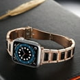 thumbnail image 3 of Opal Series Zinc Alloy Rhinestone Decor Bracelet Band for Apple Watch 41mm / 40mm / 38mm - Rose Gold Black, 3 of 11