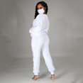 thumbnail image 5 of ZAZYULZ Going Out Sets for Women Ladies Autumn And Winter Sequins Small Fragrance Leisure Sports Long Sweater Pencil Pants Respirator Three Piece Suit(White,Xl), 5 of 9