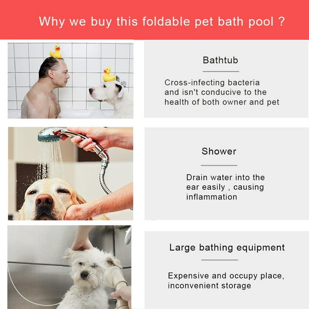 Amdohai Piscine Pliable pour Animaux de Compagnie Piscine pour Chiens et Chats