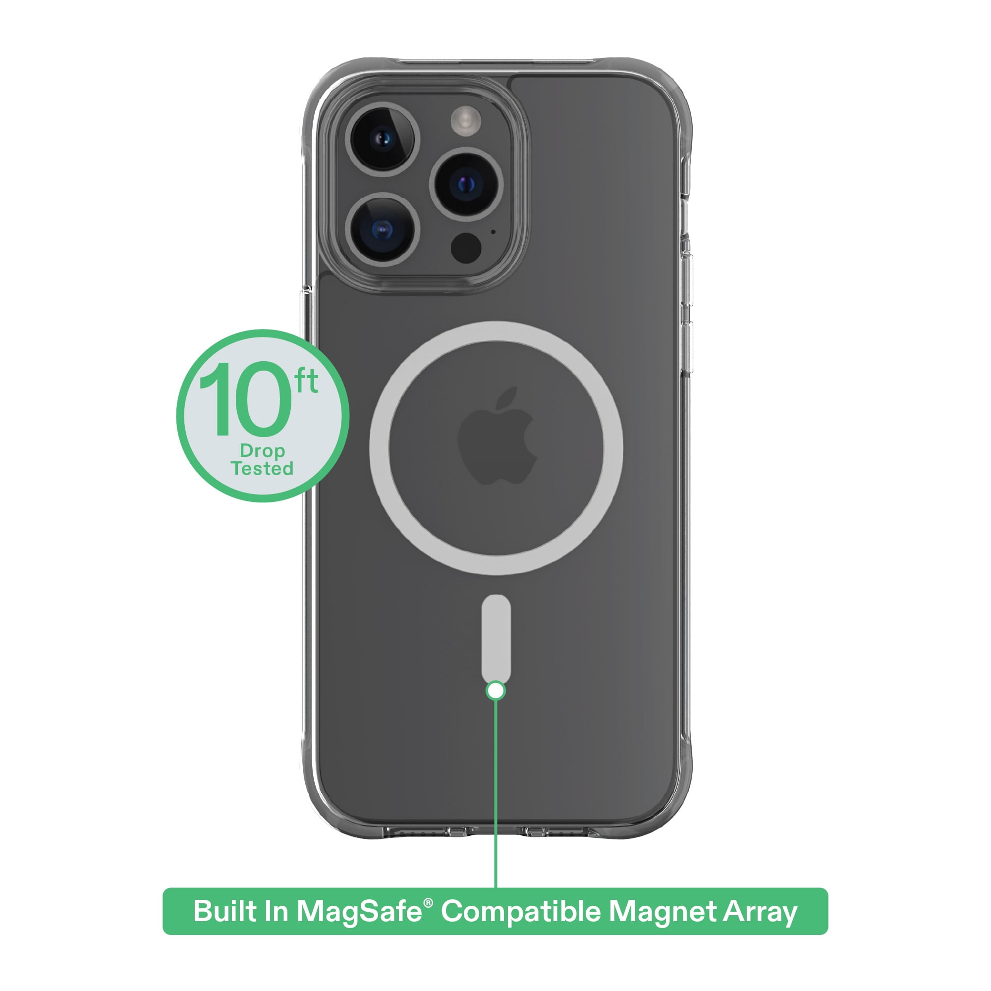 onn MagSafe Compatible Phone Case for iPhone 14 Pro Max - Clear