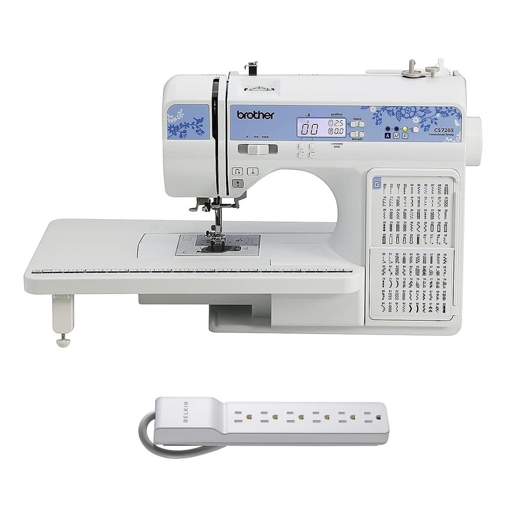 Brother CS7205 Computerized Sewing Machine w/ 6-Outlet Surge Protector