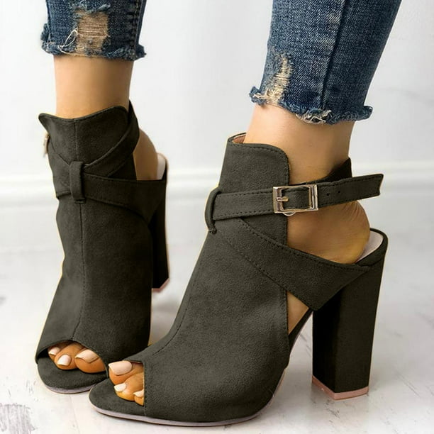 Sandalias de punta abierta transpirables de color puro a la moda, zapatillas ligeras, zapatos de mujer Wmkox8yii ytu11242