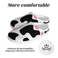thumbnail image 6 of Daiia Cow Spots Print Women’s Fuzzy Slippers Memory Foam Lightweight House Shoes Cozy Loafer Flannel House Shoes-42/43, 6 of 7