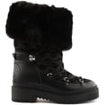 thumbnail image 2 of Guess Larya Women's Lace Up Faux Fur Ankle Boot In Black Size 10, 2 of 6