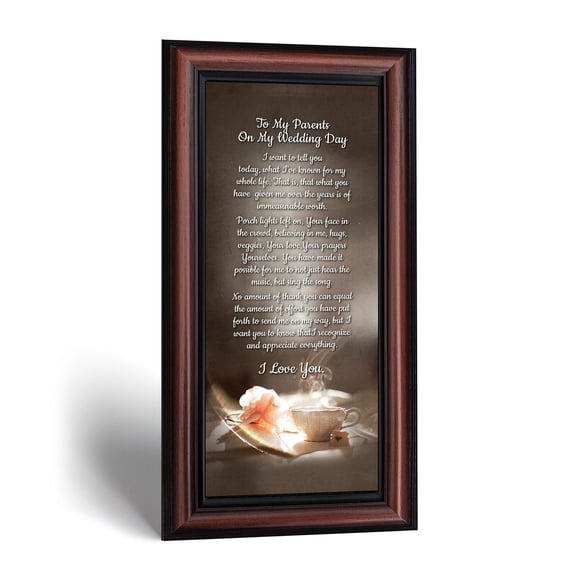 Wedding Gifts for Parents Picture Frame with Keepsake Poem