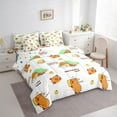 thumbnail image 3 of Homewish Funny Capybara 7-Piece Bedding Comforter Set,Cute Cartoon Animal King Bedding Sets,White Brown Bed Sheets For Girls Kids,Luxury Bedroom Decor Reversible, 3 of 8