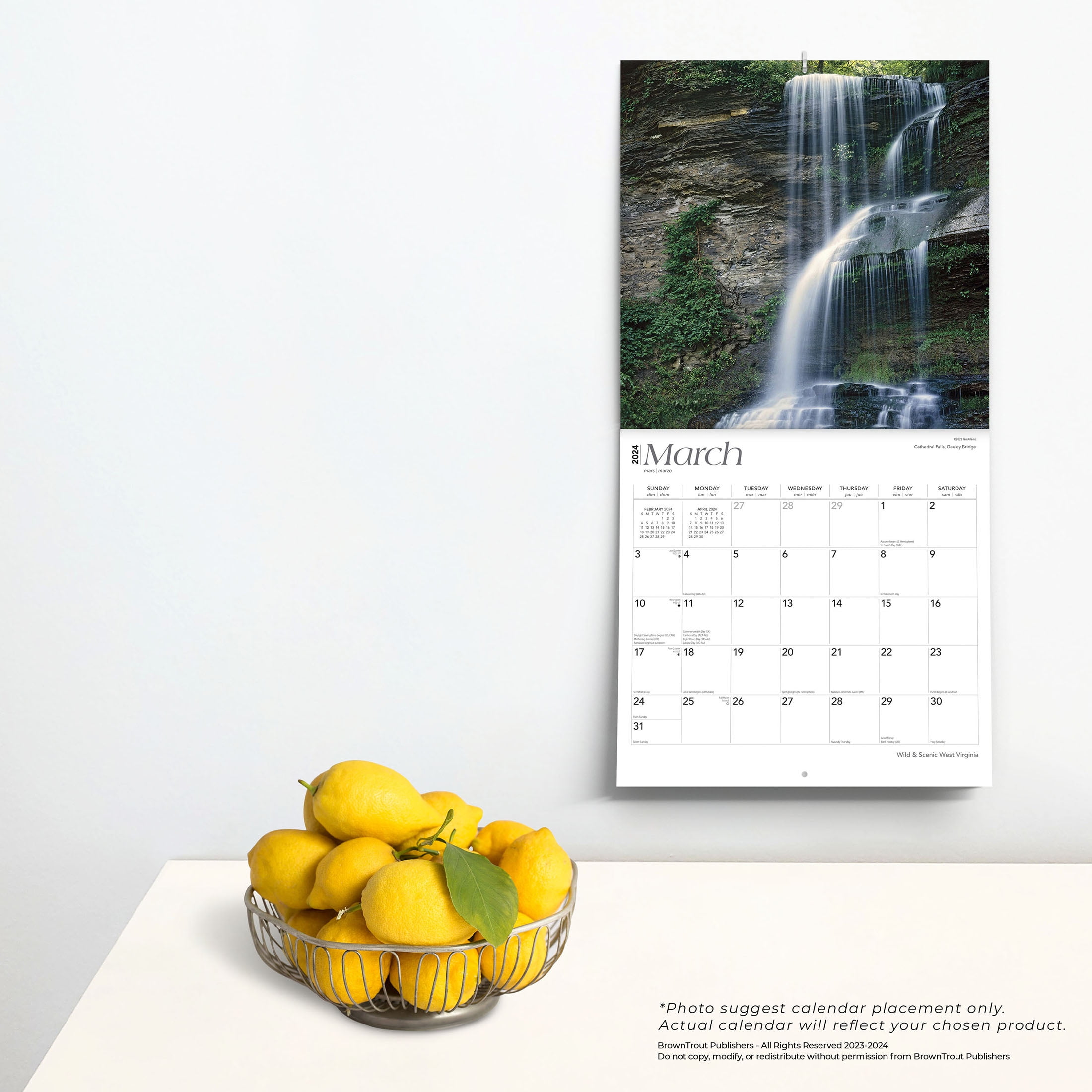 West Virginia Wild & Scenic 2024 Wall Calendar 12x12 by Browntrout -  Walmart.com