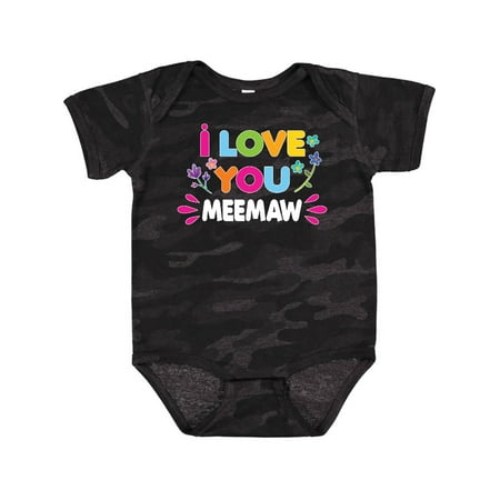 

Inktastic I Love You Meemaw with Flowers Gift Baby Girl Bodysuit