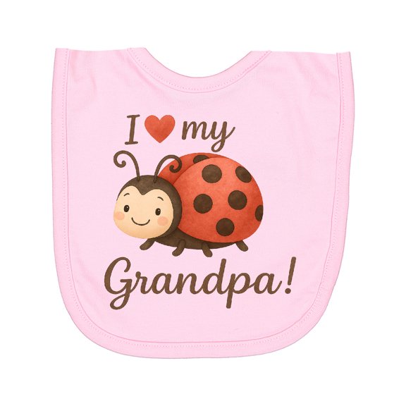 Inktastic I Love My Grandpa Newborn Bib