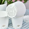 thumbnail image 2 of Macetas biodegradables Para plantas Naiovety Juego de 6 macetas blancas con riego automático, 2 of 6