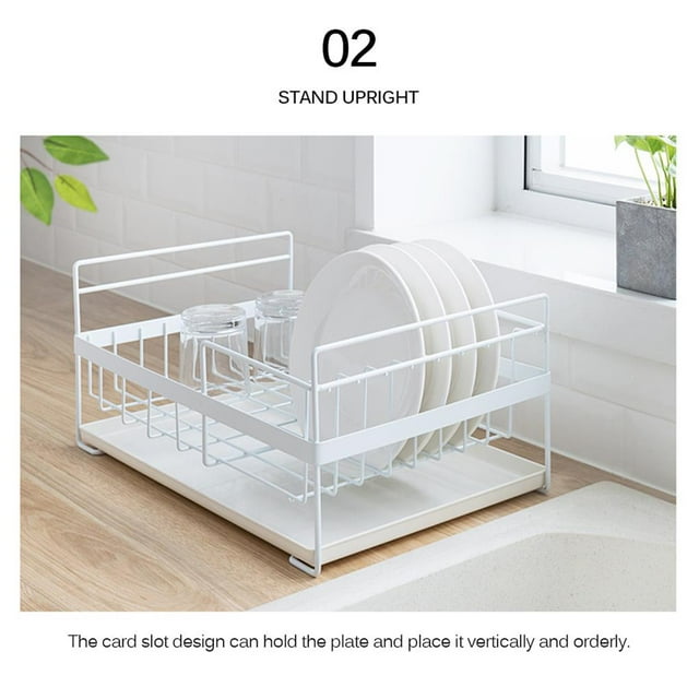fastboy Kitchen Shelf Organizer Dishes Drying Sink Drain Kitchen Storage Countertop Utensils Holder