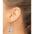 thumbnail image 3 of 14K White Gold Teardrop Hollow Dangle Earrings (24 X 9) Made In Turkey tl846, 3 of 5