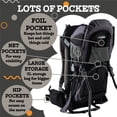 thumbnail image 4 of Mochila portabebés para senderismo: cómodo sistema de portabebés para niños pequeños/bebés con almohadilla para cambiar pañales, bolsillo aislado + capota para lluvia y sol para proteger a su hijo, 4 of 5